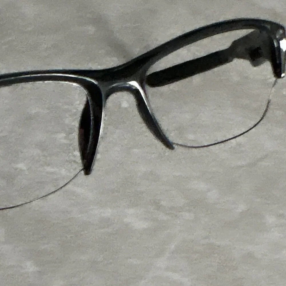 Denali Summit Black Half Rim Rectangular Eyeglass Frames w/case 56-18-135